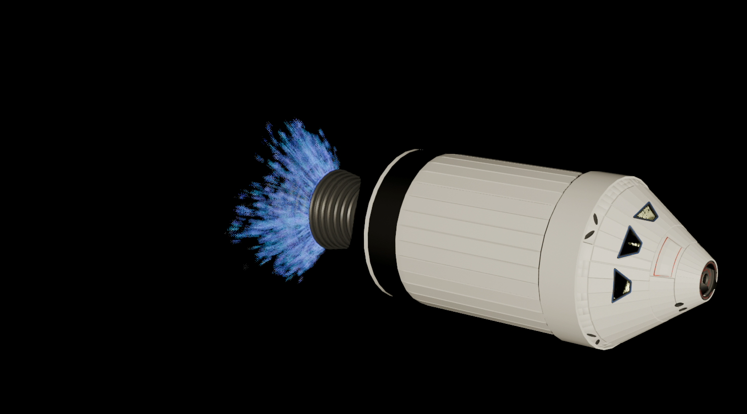 Second stage rocket with vacuum-optimized engine and fuselage design